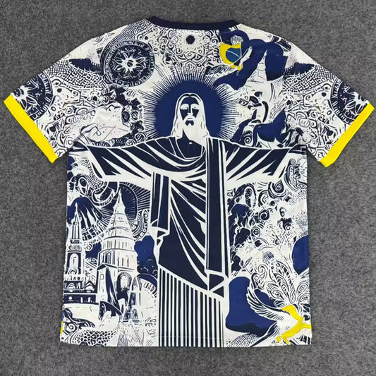 2025 Brazil White Blue Jesus Special Edition Shirt