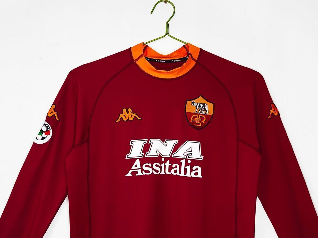 Retro Roma 2000/01 Home Long Sleeve Shirt