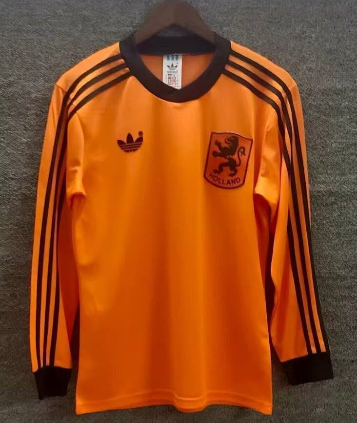Retro Netherlands 1980 Home Long Sleeve Shirt