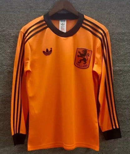 Retro Netherlands 1980 Home Long Sleeve Shirt