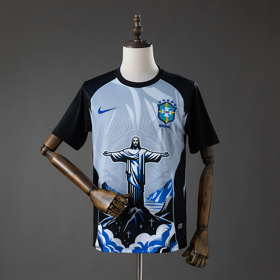 2026 Brazil Christ the Savior Gray Special Edition Shirt