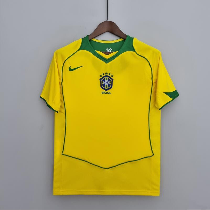 2004 Brazil Home Retro Shirt