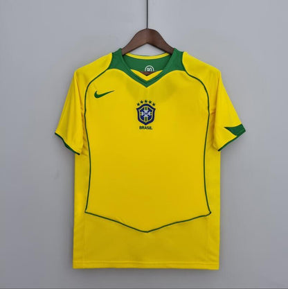 2004 Brazil Home Retro Shirt