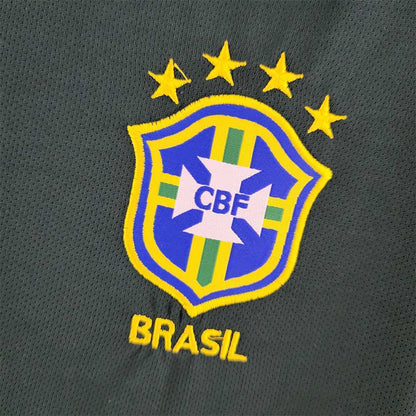 1998 Brazil Goalkeeper Dark Green Retro Shirt