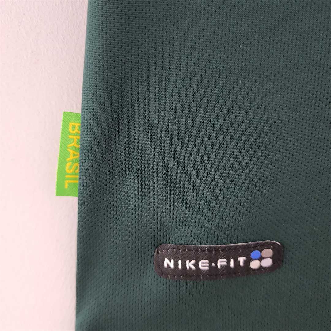 1998 Brazil Goalkeeper Dark Green Retro Shirt