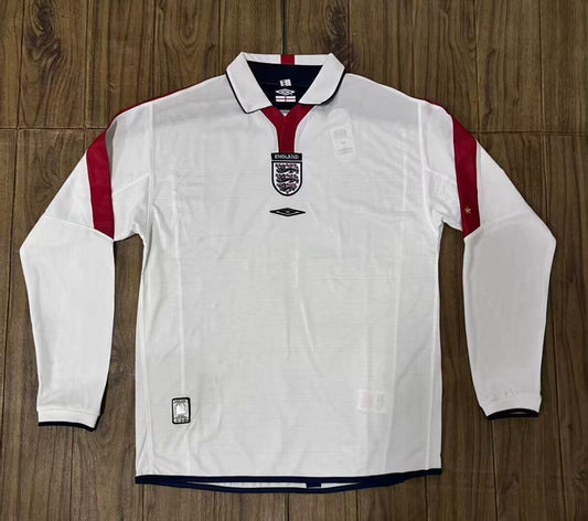 Retro England 2004 Home Long Sleeve Shirt