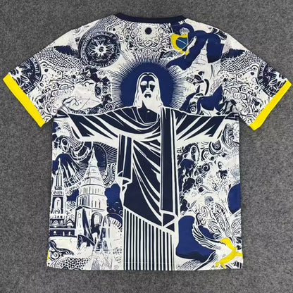 2025 Brazil White Blue Jesus Special Edition Shirt