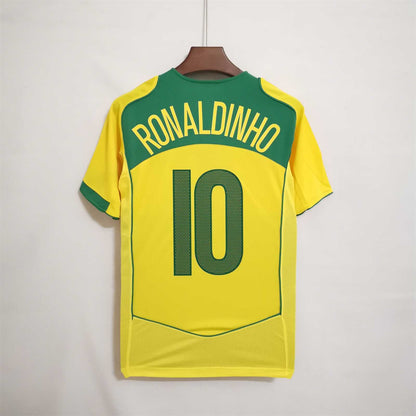 2004 Brazil Home Retro Shirt