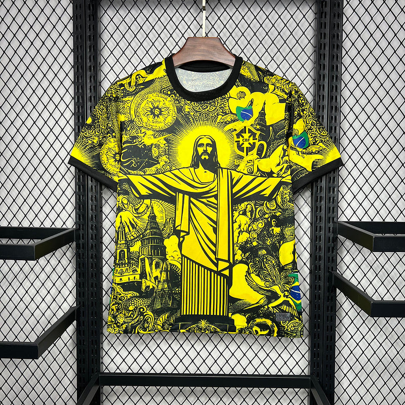 Brazil Jesus Yellow Special Version Shirt