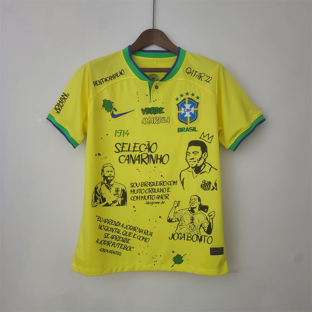 2022 Brazil Home Court Graffiti Board Shirt