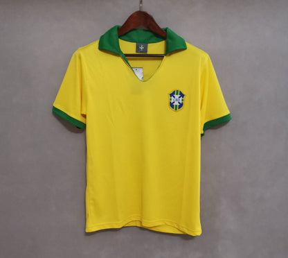 1957 Brazil Home Yellow Retro Shirt