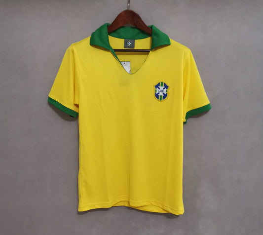 1957 Brazil Home Yellow Retro Shirt