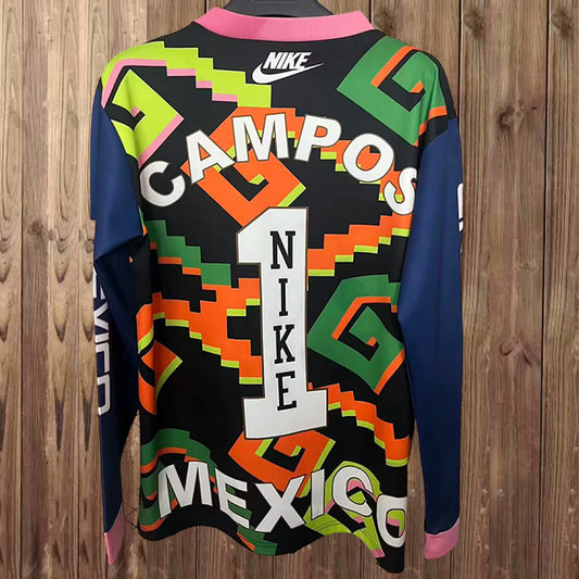 Retro Mexico 1995 Jorge Campos #1 Goalkeeper Long Sleeve Shirt