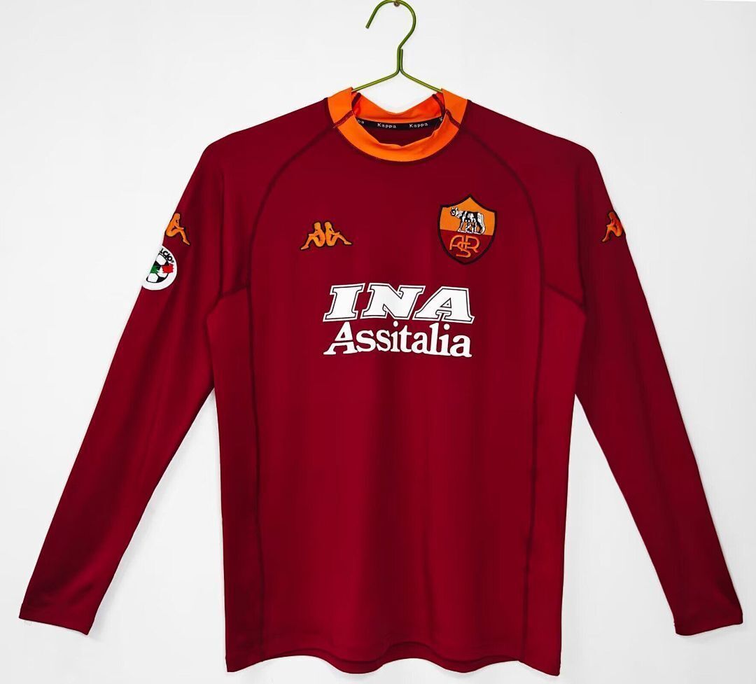 Retro Roma 2000/01 Home Long Sleeve Shirt